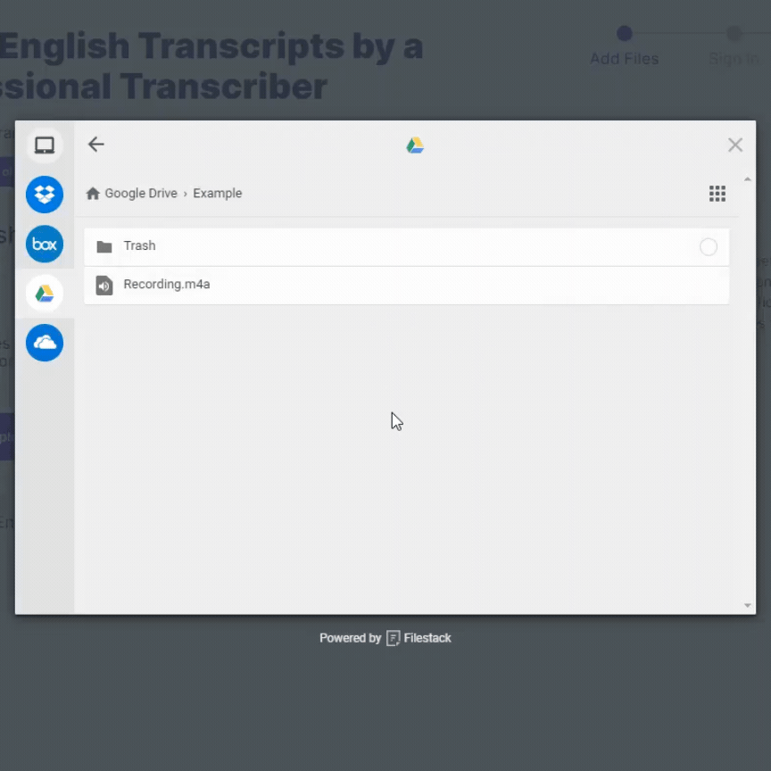 Screencast of cloud services view, edit and upload