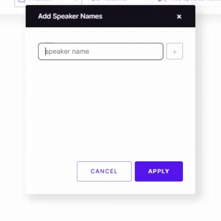 Screencast of add speaker names.gif