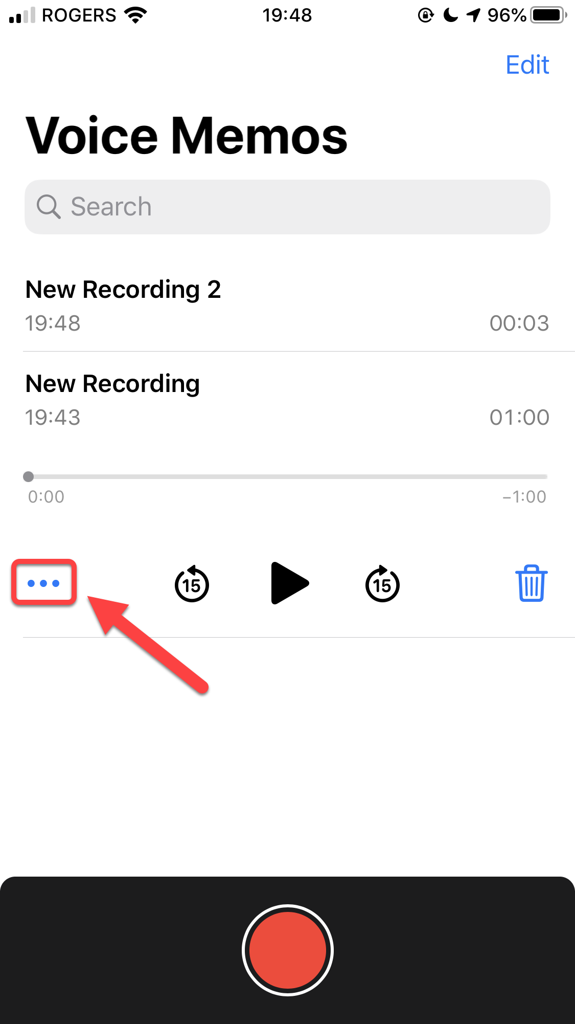 import voice memo into garageband iphone