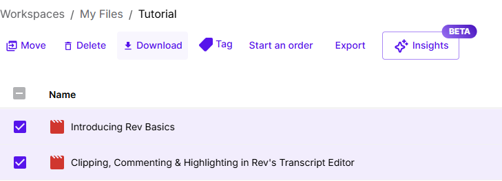 Download Your Files – Rev.com Help Center